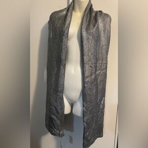NWT EXPRESS LUXURY SHIMMERY METALLIC SILVER REVERSIBLE WINTER SCARF ONE SIZE